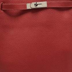 Hermes Rouge Pivoine/Rose Jaipur Taurillon Clemence Leather Palladium Hardware So Kelly 26 Bag