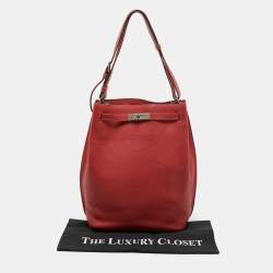 Hermes Rouge Pivoine/Rose Jaipur Taurillon Clemence Leather Palladium Hardware So Kelly 26 Bag