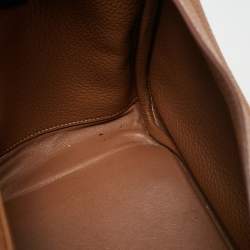 Hermes Gold Taurillon Clemence Leather Palladium Finished Lindy 34 Bag