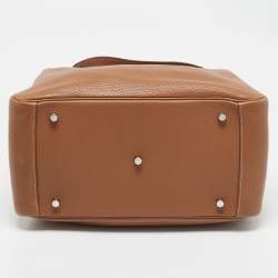 Hermes Gold Taurillon Clemence Leather Palladium Finished Lindy 34 Bag