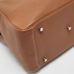 Hermes Gold Taurillon Clemence Leather Palladium Finished Lindy 34 Bag