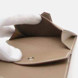 Hermes Bearn Mini Etoupe Grey Epsom Leather Business Card Holder