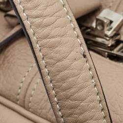 Pre Owned Hermès Etoupe Taurillon Clemence Leather Victoria II Fourre Tout 35 Bag