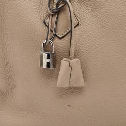 Pre Owned Hermès Etoupe Taurillon Clemence Leather Victoria II Fourre Tout 35 Bag
