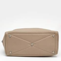 Pre Owned Hermès Etoupe Taurillon Clemence Leather Victoria II Fourre Tout 35 Bag