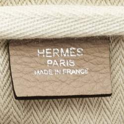 Pre Owned Hermès Etoupe Taurillon Clemence Leather Victoria II Fourre Tout 35 Bag