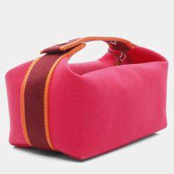 Hermès Bride A Brac Hibiscus Canvas  PM  Pouch Purse SHW