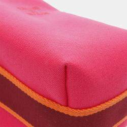 Hermès Bride A Brac Hibiscus Canvas  PM  Pouch Purse SHW