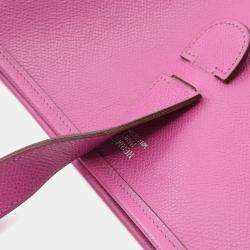 Hermes Evelyne 2 GM Cyclamen H Epsom Shoulder Bag