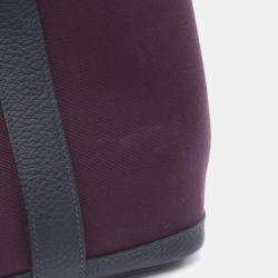 Pre Owned Hermes Garden Party TPM Cassis Negonda Leather Tote Bag