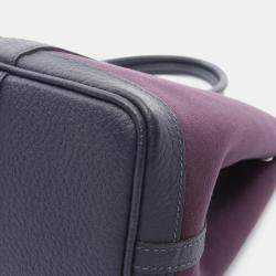 Pre Owned Hermes Garden Party TPM Cassis Negonda Leather Tote Bag