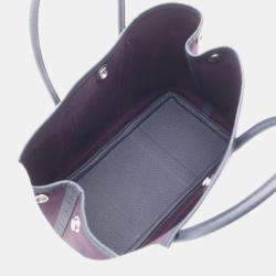 Pre Owned Hermes Garden Party TPM Cassis Negonda Leather Tote Bag