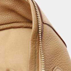 Hermes Omnibus GM Tabac Taurillon Clemence Wool Top Handle Bag