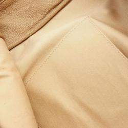 Hermes Omnibus GM Tabac Taurillon Clemence Wool Top Handle Bag