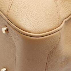 Hermes Omnibus GM Tabac Taurillon Clemence Wool Top Handle Bag