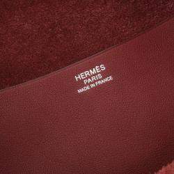 Hermes Virevolte Bordeaux Swift Leather Shoulder Bag