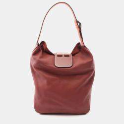 Hermes Virevolte Bordeaux Swift Leather Shoulder Bag