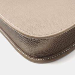 Hermes Evelyne TPM 16 Etroupe Grey/Brown Taurillon Clemence Crossbody Bag