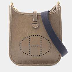 Hermes Evelyne TPM Amazon Etoupe  K Taurillon Clemence  Shoulder Bag