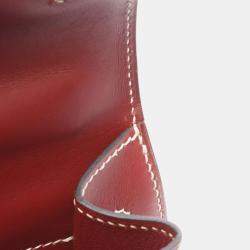 Hermes Kelly 32 Rouge H Chamonix Leather Shoulder Bag