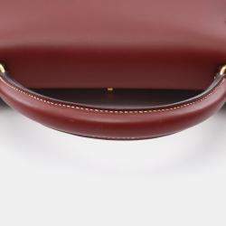 Hermes Kelly 32 Rouge H Chamonix Leather Shoulder Bag