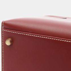 Hermes Kelly 32 Rouge H Chamonix Leather Shoulder Bag