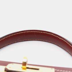 Hermes Kelly 32 Rouge H Chamonix Leather Shoulder Bag