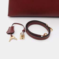 Hermes Kelly 32 Rouge H Chamonix Leather Shoulder Bag