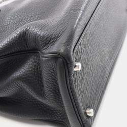 Hermes Kelly 32 Black Taurillon Clemence Shoulder Bag