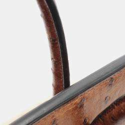 Hermes Birkin 35 Chestnut Ostrich Leather Bag