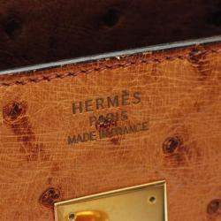 Hermes Birkin 35 Chestnut Ostrich Leather Bag