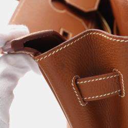 Hermes Birkin 35 Gold Togo Leather Top Handle Bag