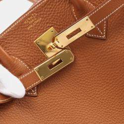 Hermes Birkin 35 Gold Togo Leather Top Handle Bag