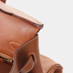 Hermes Birkin 35 Gold Togo Leather Top Handle Bag