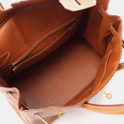 Hermes Birkin 35 Gold Togo Leather Top Handle Bag