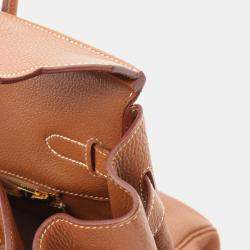 Hermes Birkin 35 Gold Togo Leather Top Handle Bag