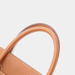 Hermes Birkin 35 Gold Togo Leather Top Handle Bag