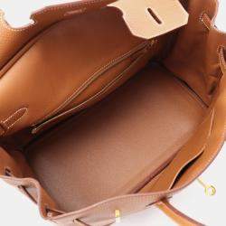 Hermes Birkin 35 Gold Togo Leather Top Handle Bag