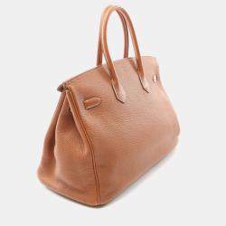 Hermes Birkin 35 Gold Togo Leather Top Handle Bag