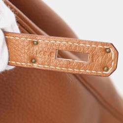 Hermes Birkin 35 Gold Togo Leather Top Handle Bag