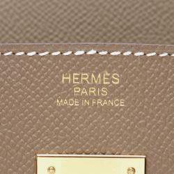Hermes Birkin 30 Etoupe Grey Epsom Leather Top Handle Bag