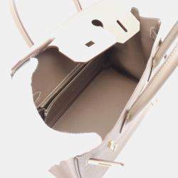 Hermes Birkin 30 Etoupe Grey Epsom Leather Top Handle Bag