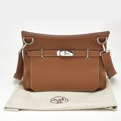 Pre Owned Hermes Gold Taurillon Clemence Leather Palladium Finish Jypsiere 34 Bag