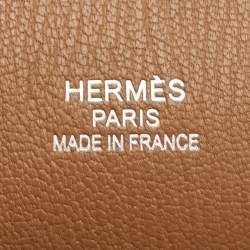 Pre Owned Hermes Gold Taurillon Clemence Leather Palladium Finish Jypsiere 34 Bag