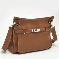 Pre Owned Hermes Gold Taurillon Clemence Leather Palladium Finish Jypsiere 34 Bag