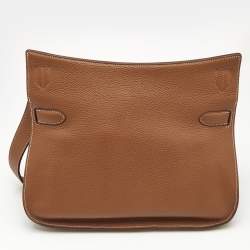 Pre Owned Hermes Gold Taurillon Clemence Leather Palladium Finish Jypsiere 34 Bag