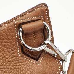Pre Owned Hermes Gold Taurillon Clemence Leather Palladium Finish Jypsiere 34 Bag