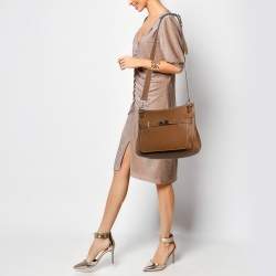 Pre Owned Hermes Gold Taurillon Clemence Leather Palladium Finish Jypsiere 34 Bag