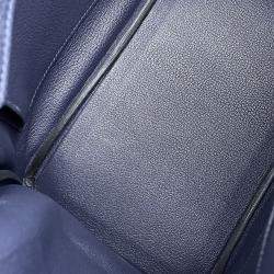 Hermes Birkin 30 Blue Nuit Togo Leather Top Handle Bag