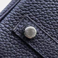 Hermes Birkin 30 Blue Nuit Togo Leather Top Handle Bag